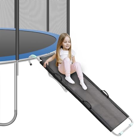 Universal 63”X22” Trampoline Rutsjebane med Håndtak Solid Rutsjebane Stige i Tungt Stål for Trampoline Tilbehør Enkel å Montere for Barn å Klatre Opp og Rutsje Ned Rivestyrk Motstandsdyktig  |  Trampoliner og tilbehør Trampoliner og tilbehør Trampoliner og tilbehør